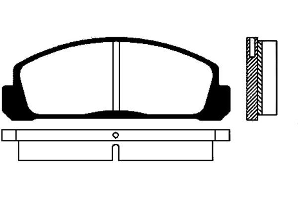KAVO PARTS Комплект тормозных колодок, дисковый тормоз BP-4500